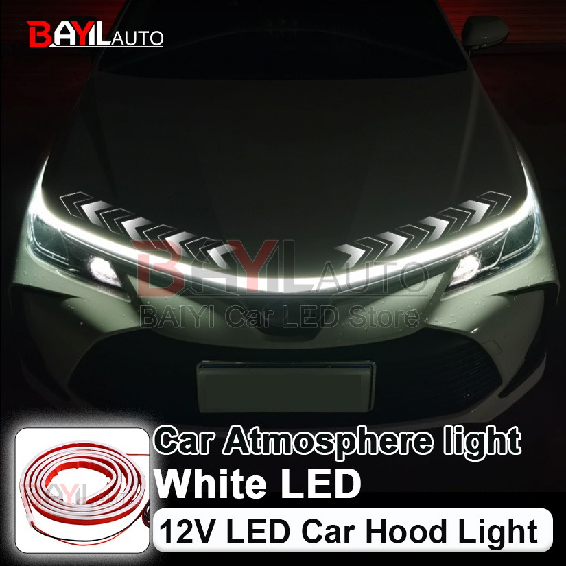 Ambient Led Strip - Белая полоса освещения на капоте автомобиля