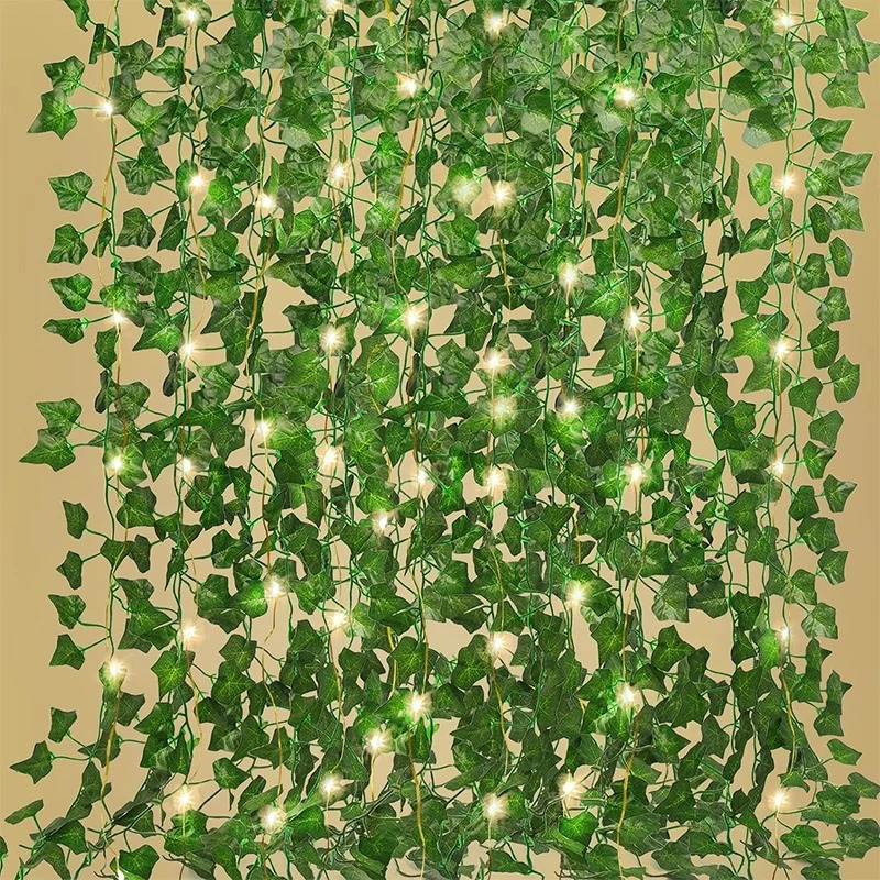 Wall Decor Lighting Tree - Зеленый плющ, 210 см, светодиодная лампа,