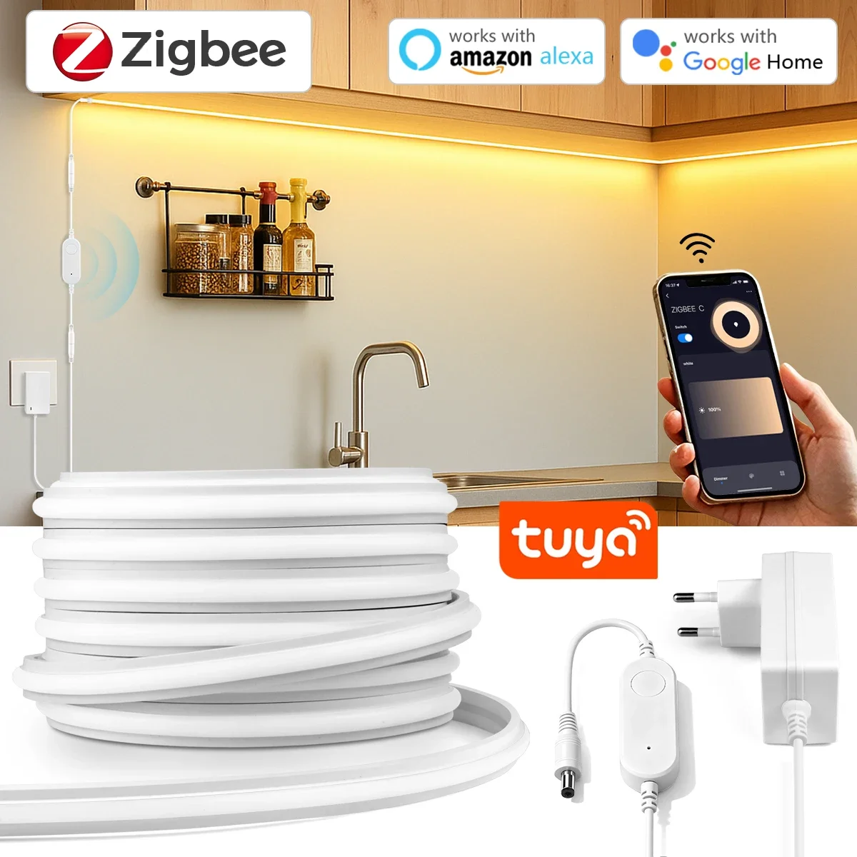 Kitchen Decor Lighting - Светодиодная неоновая лента Zigbee 3.0 24В