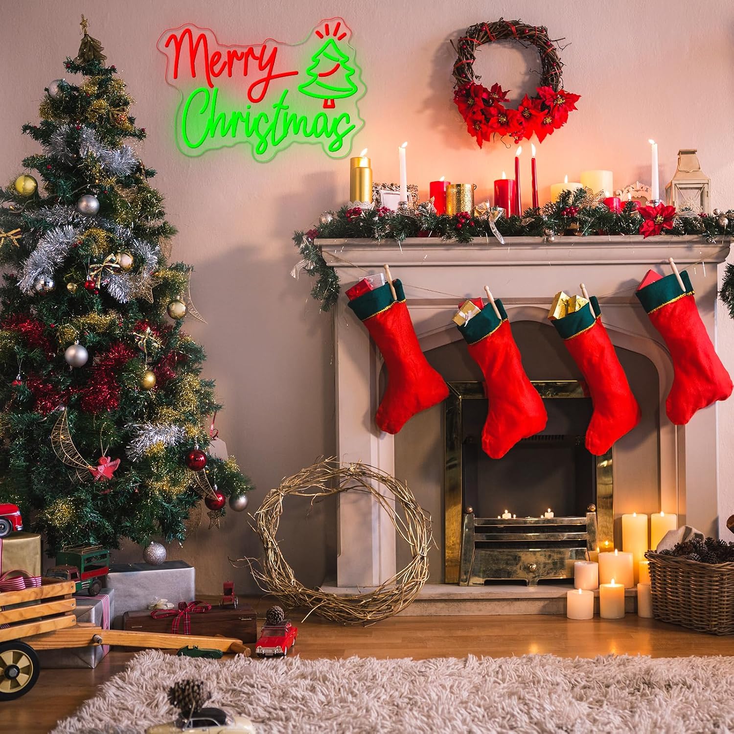 Светодиодная неоновая вывеска  – обзор и цена Wall Decor Lighting Tree
