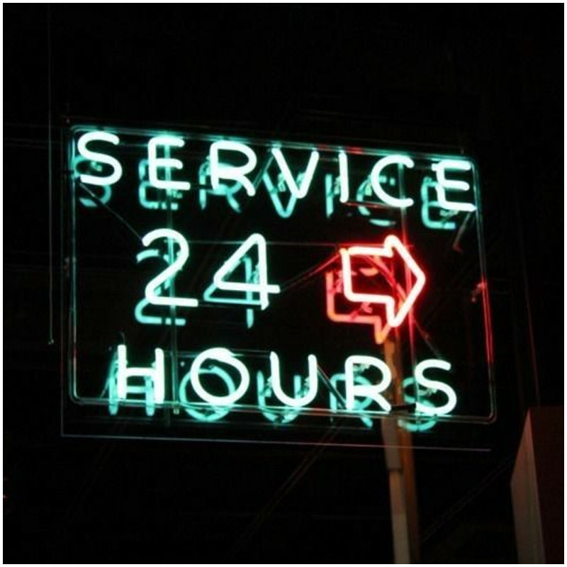 24-часовая стеклянная неоновая – обзор и цена Decor Lighting Hours
