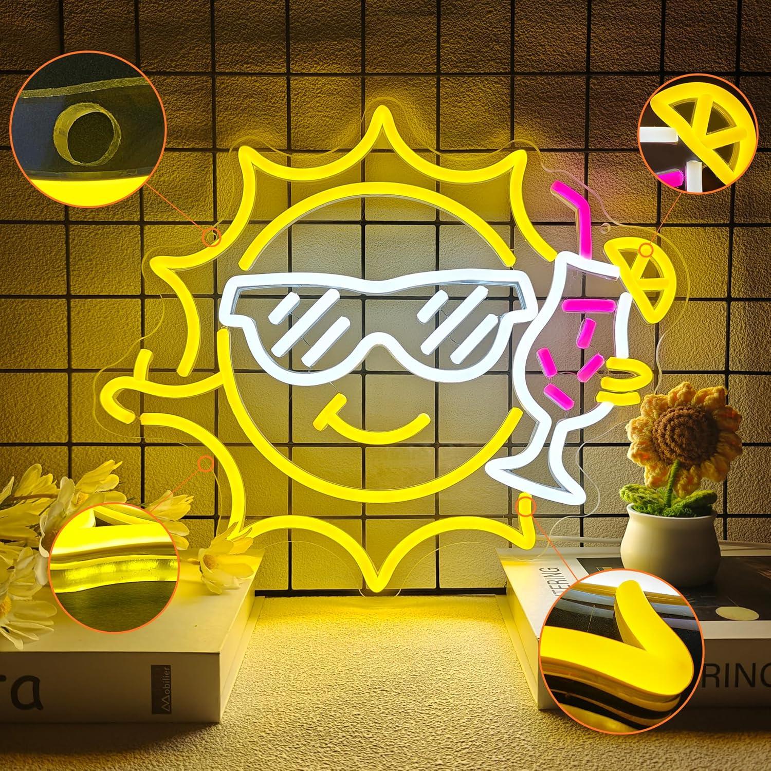 Неоновая вывеска «Солнечные оч – обзор и цена Led Lighting Wall Decor
