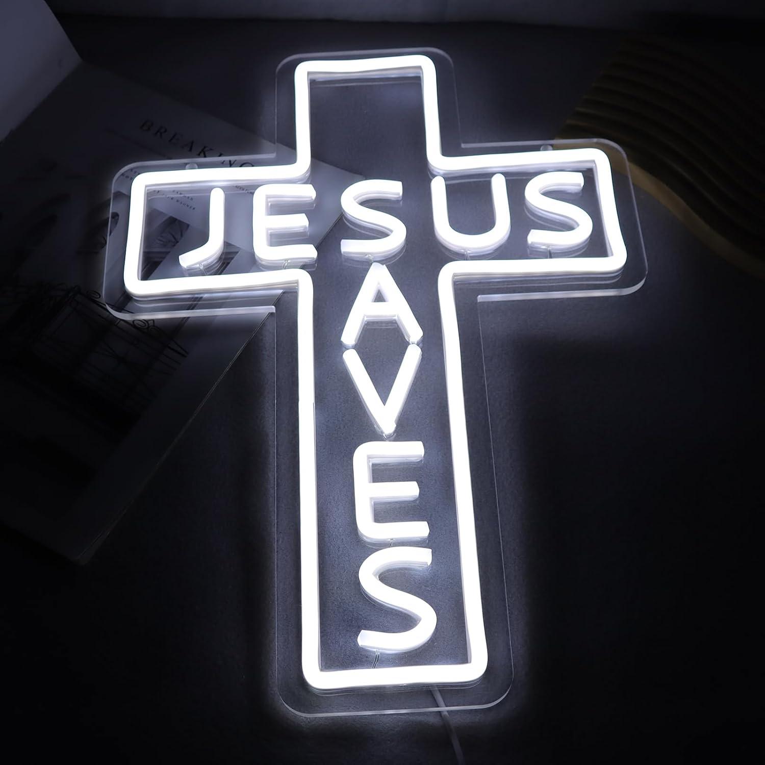 Неоновые вывески «Иисус спасае – обзор и цена Led Lighting Wall Decor
