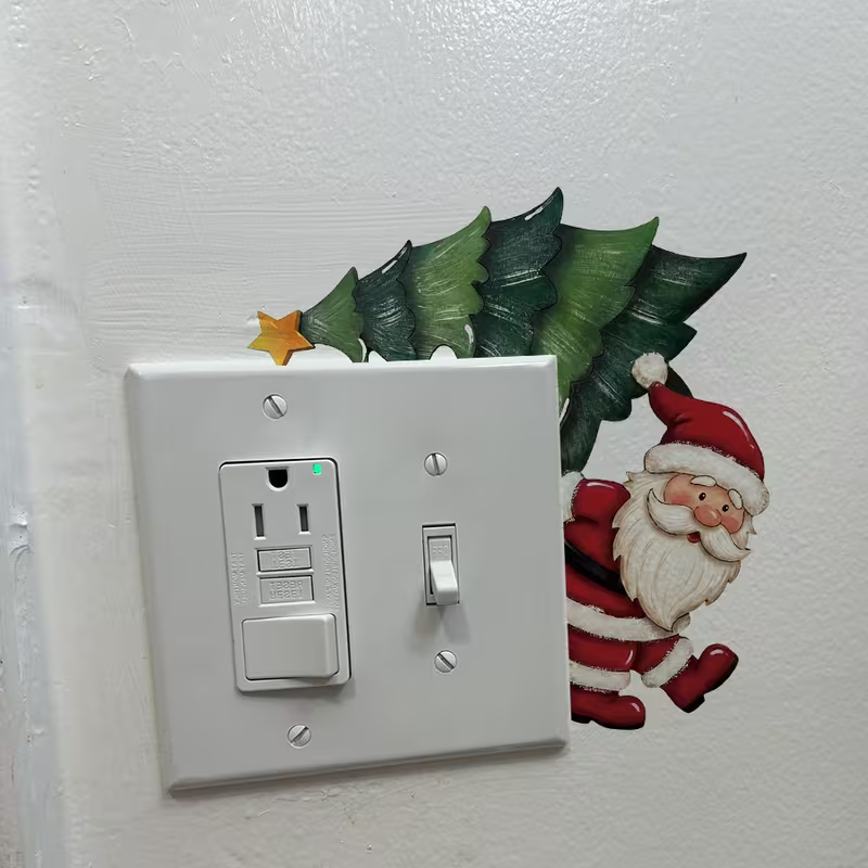 1 наклейка на выключатель рожд – обзор и цена Wall Decor Lighting Tree