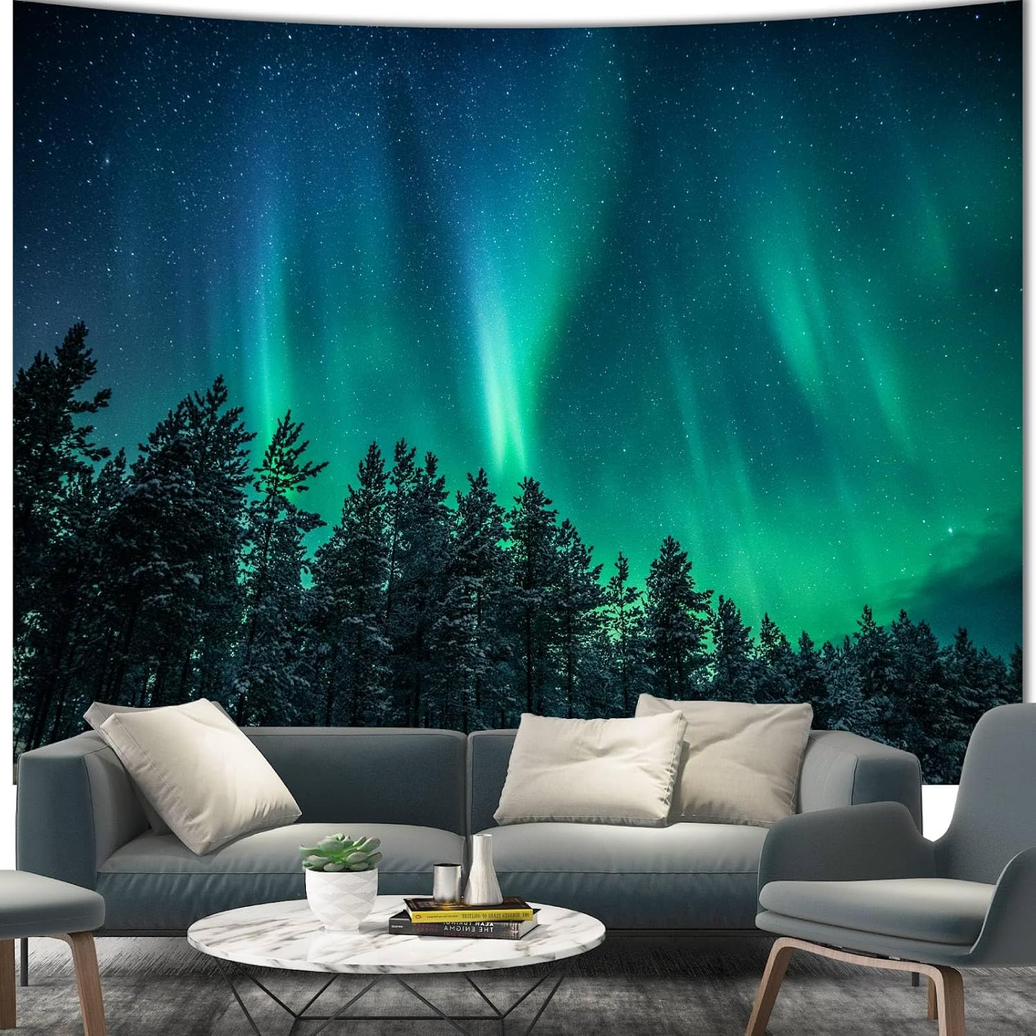 Большой настенный гобелен с из – обзор и цена Wall Decor Lighting Tree